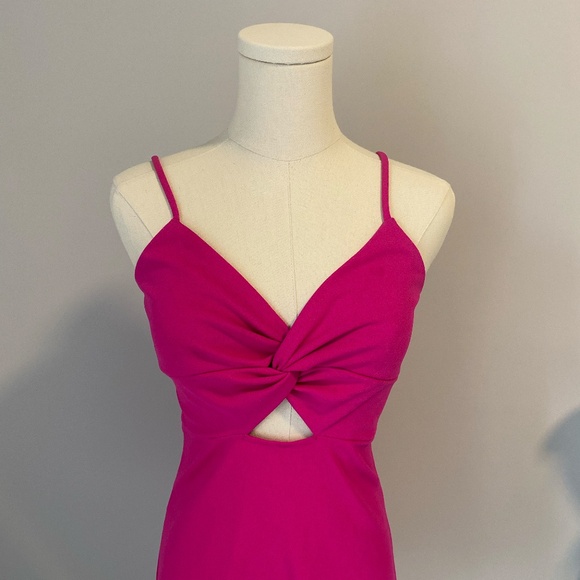 Pink Twist Front Mini Dress | Fashion Nova Ruffle - Picture 3 of 6